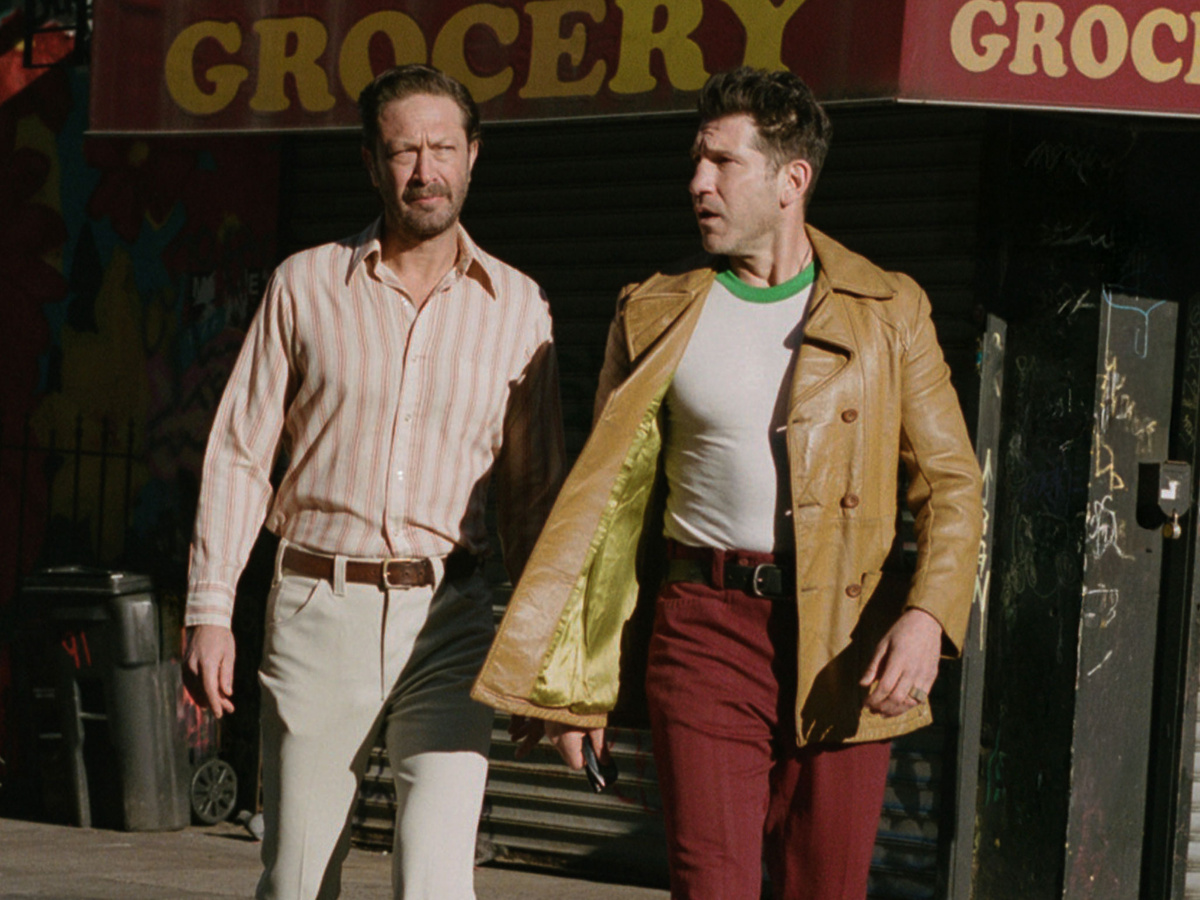 Ebon Moss-Bachrach and Jon Bernthal in a promotional image for Dog Day Afternoon